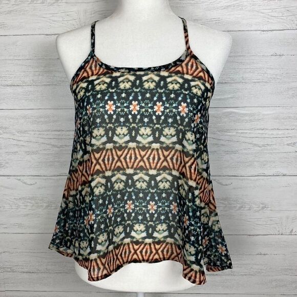 Nabee Boho Racerback Sheer Top - Picture 1 of 6